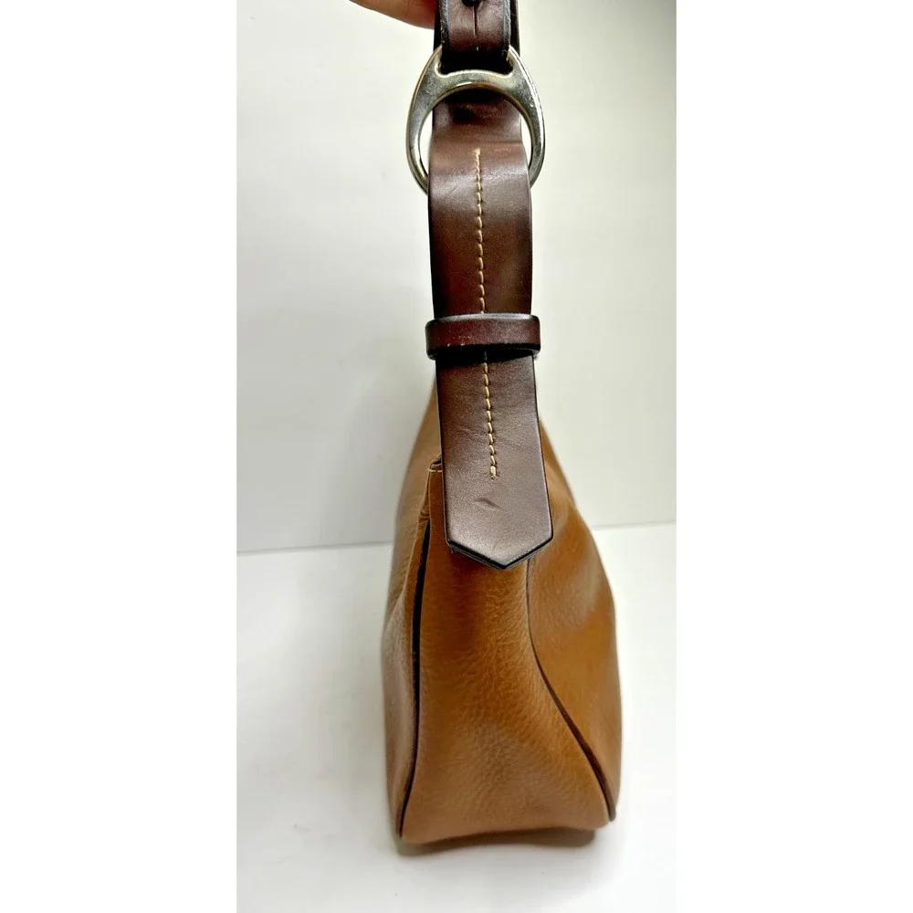 Dooney & Bourke 1975 Anniversary East West Hobo Purse Shoulder Brown Leather